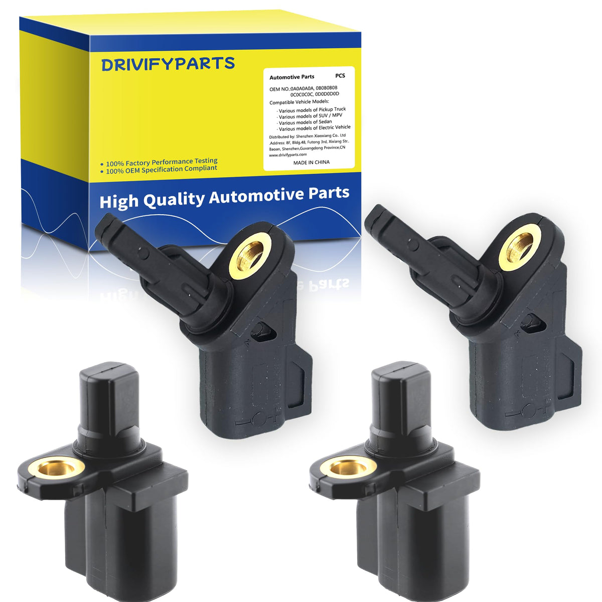 Oaklete sensor front packaging showing four-piece kit and fitment benefit