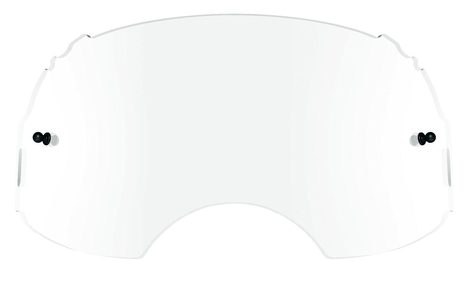 Oakley Airbrake clear replacement lens front view showing full field of vision benefit