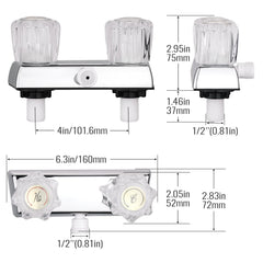 OasisFlow close-up of dual knobs for smooth temperature control benefit