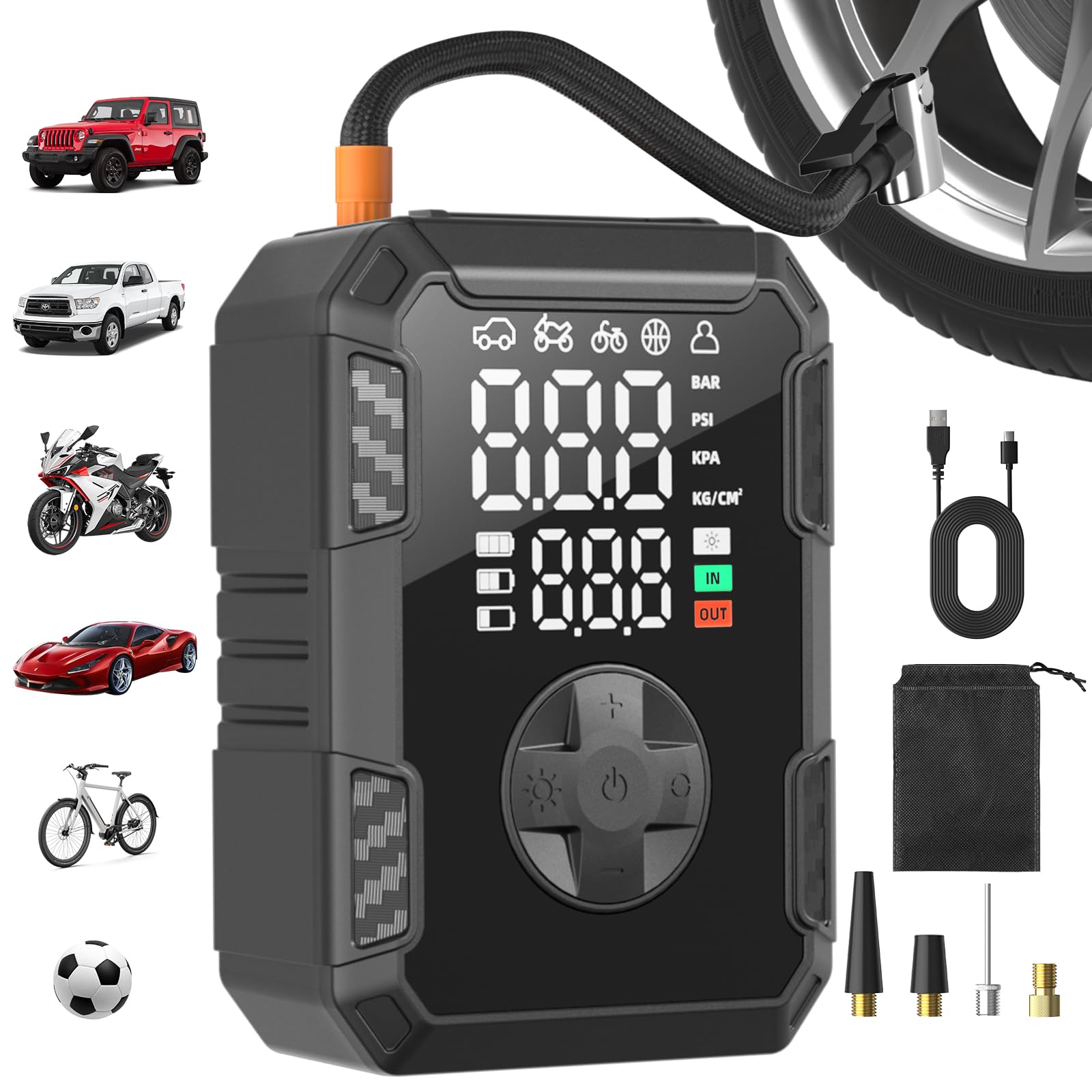 Oasser front view showing compact pump and easy storage benefit