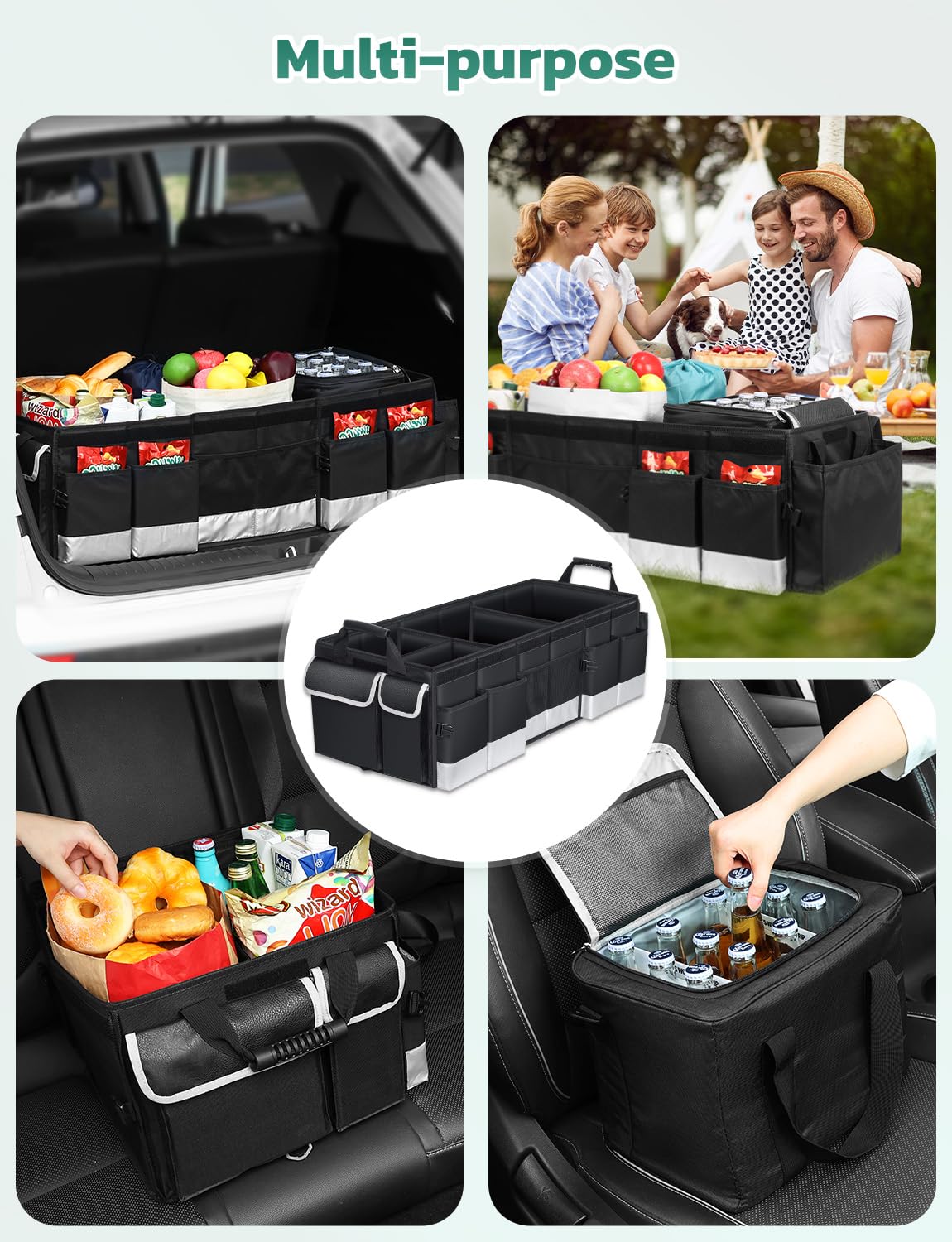 Oasser lid closed concealing contents and protecting privacy during travel