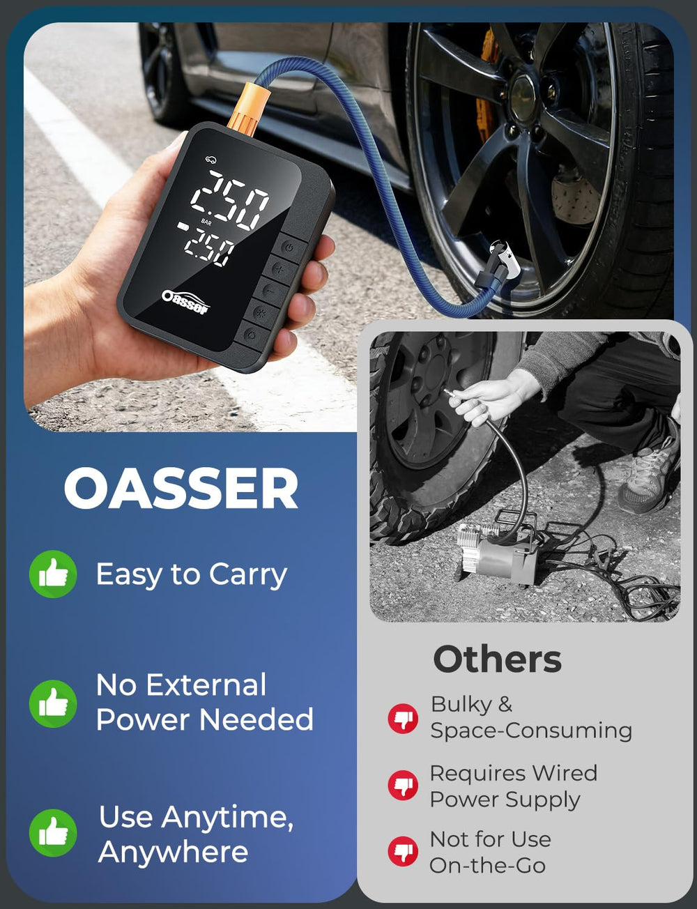 Oasser packed in storage bag showing convenient transport
