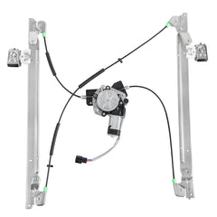Obaee front-left regulator assembly showing mounting points and plug-in motor to ensure correct fit