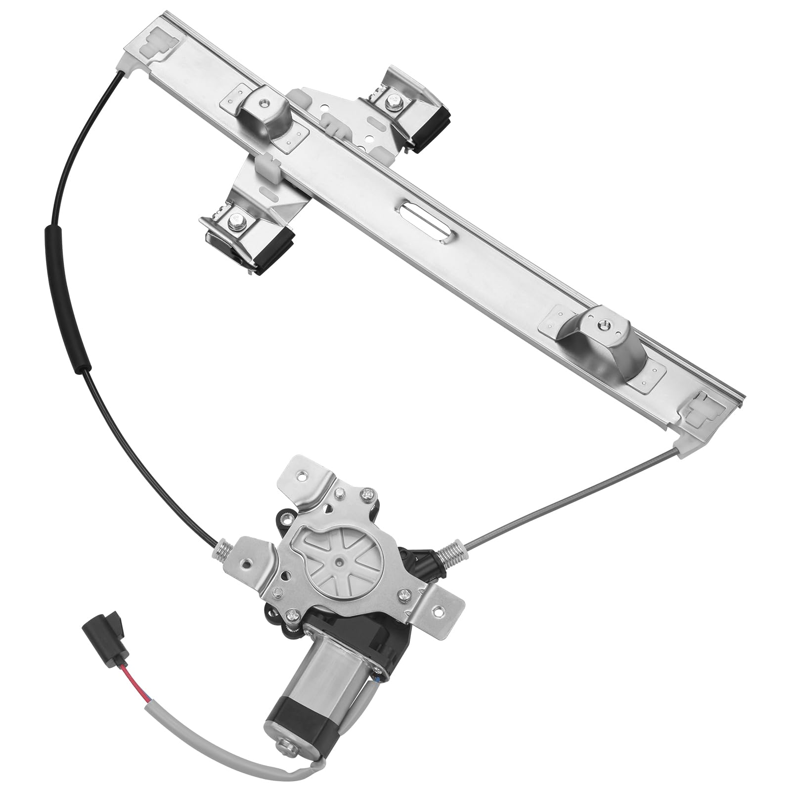 Obaee rear left regulator front view showing ready-to-install assembly and improved reliability