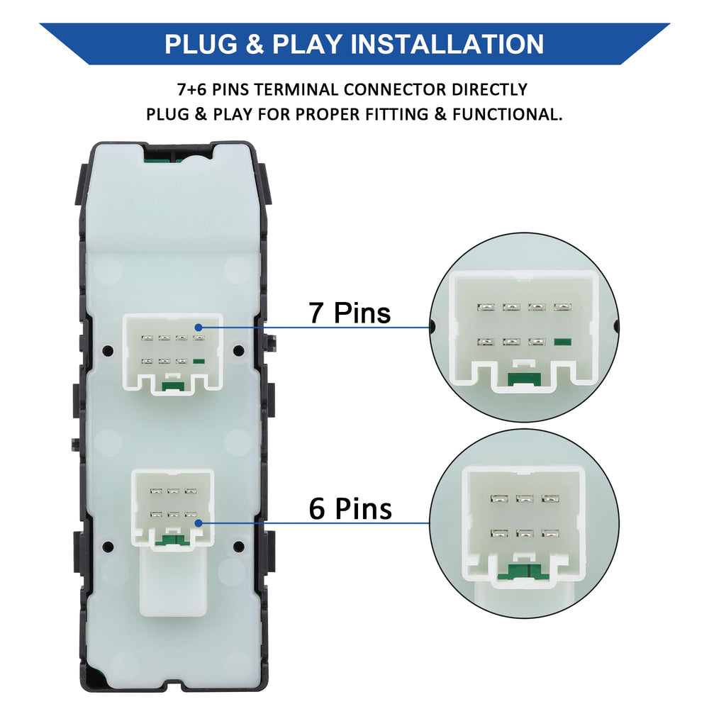 Obaee side profile of switch showing mounting tabs and benefit of direct-fit replacement