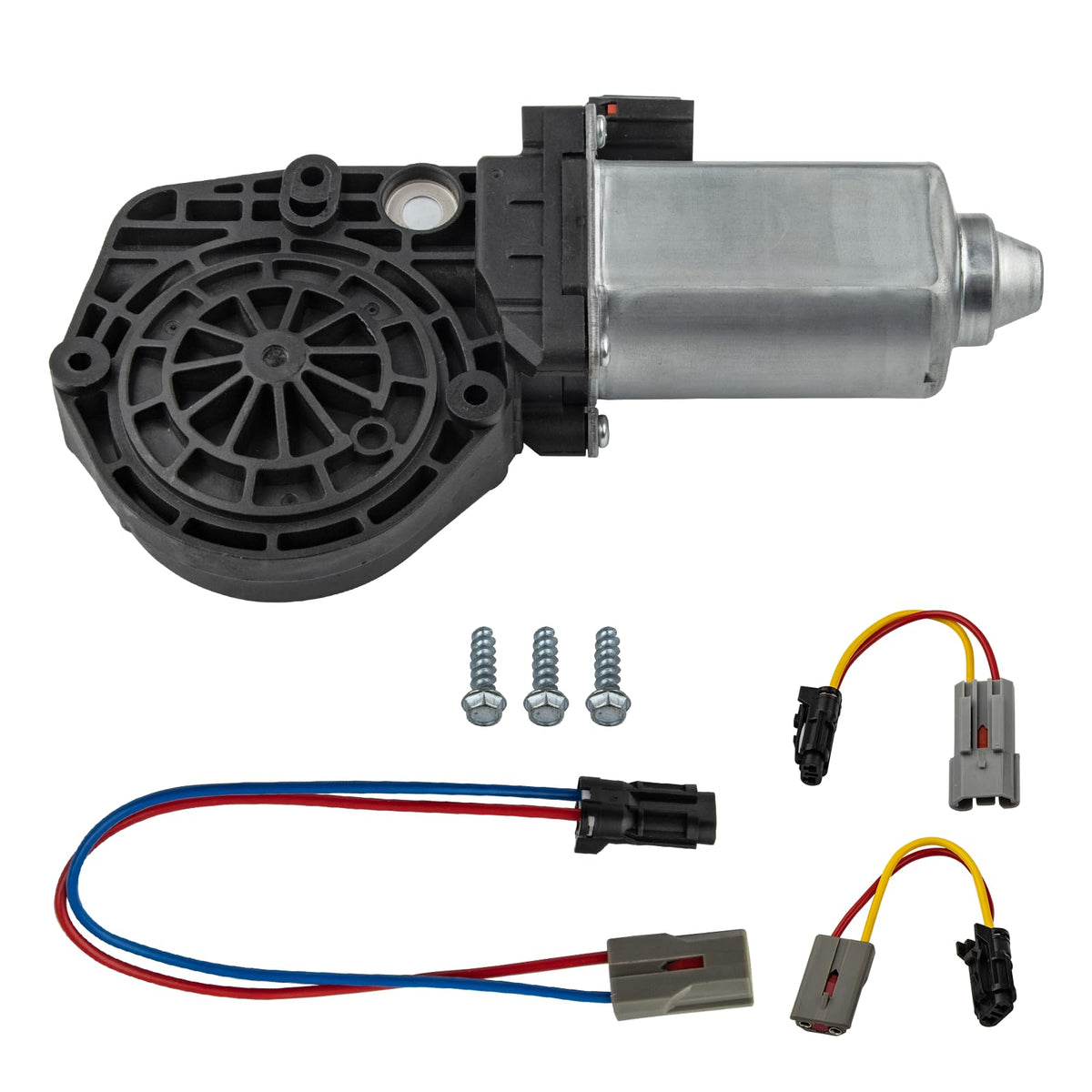 Obaee front right window motor front view showing sturdy housing and fitment benefit