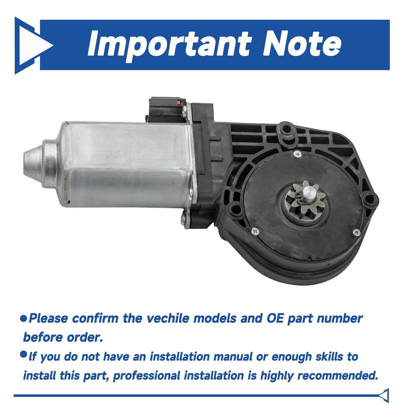Obaee motor beside ruler showing dimensions for correct size confirmation benefit