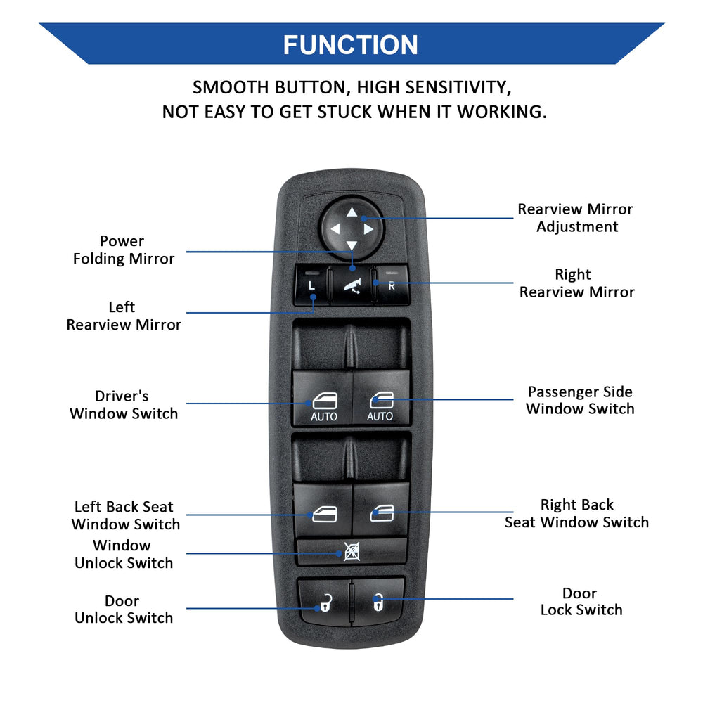 Obaee switch back panel label displaying OEM part numbers 68110867AB and 68110867AA for verification