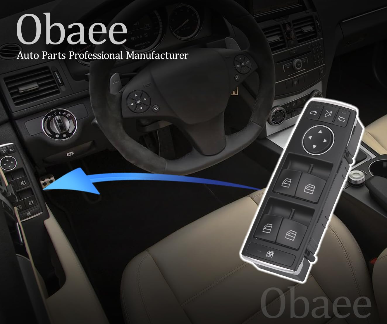 Obaee switch next to ruler showing dimensions and fit confirmation