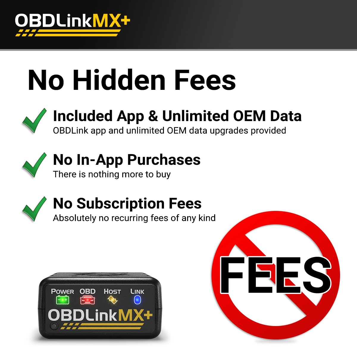 OBDLink MX+ paired with phone app showing live PIDs, real-time data benefit