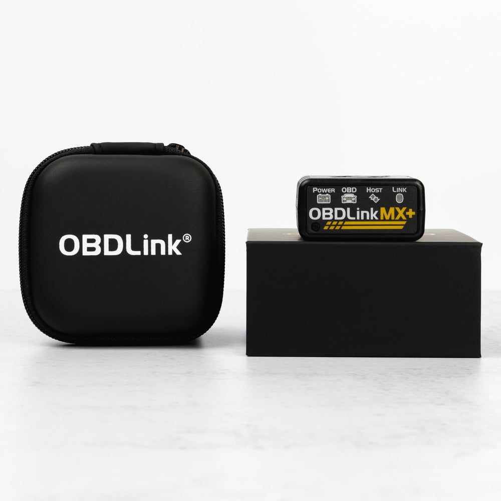 OBDLink MX+ plugged into car OBD-II port, easy installation benefit