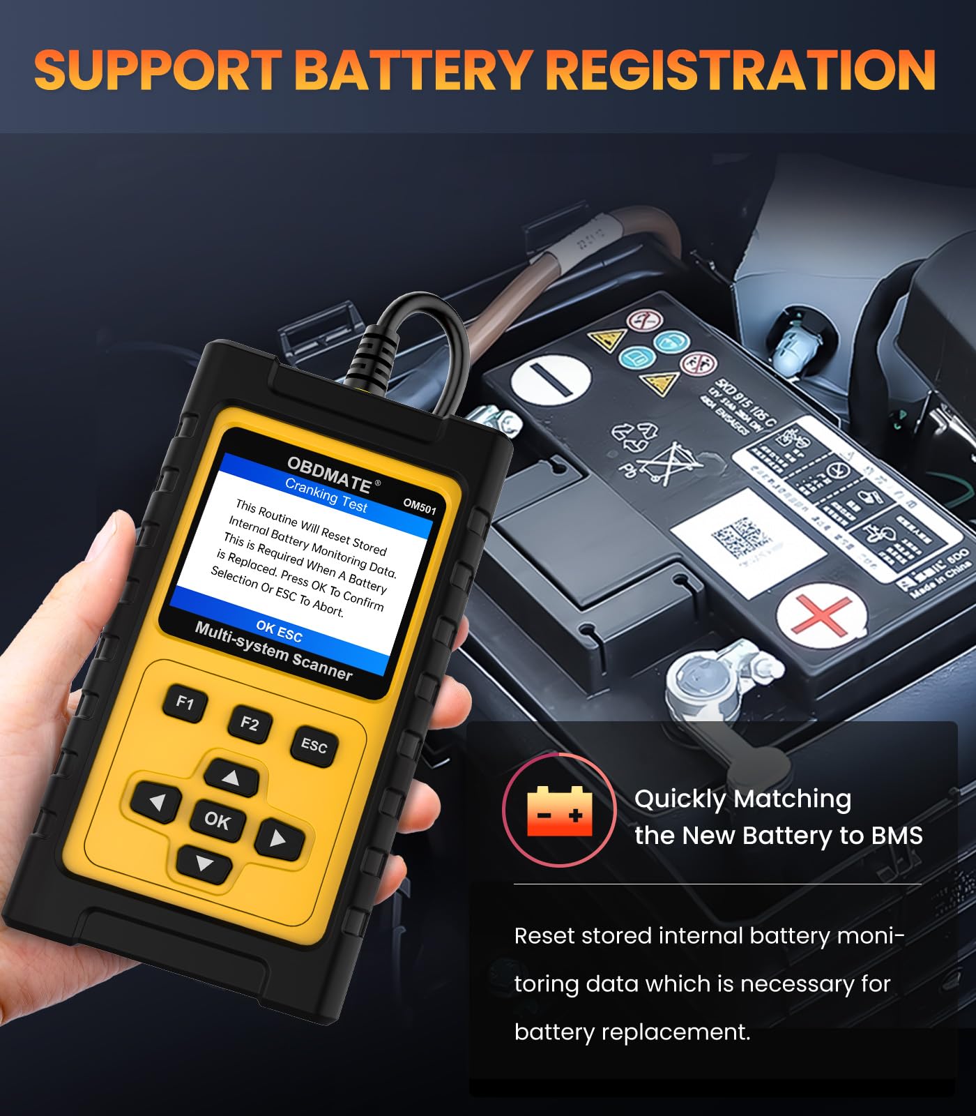 OBDMATE OM501 kit contents with cable, manual, and case providing all-in-one value