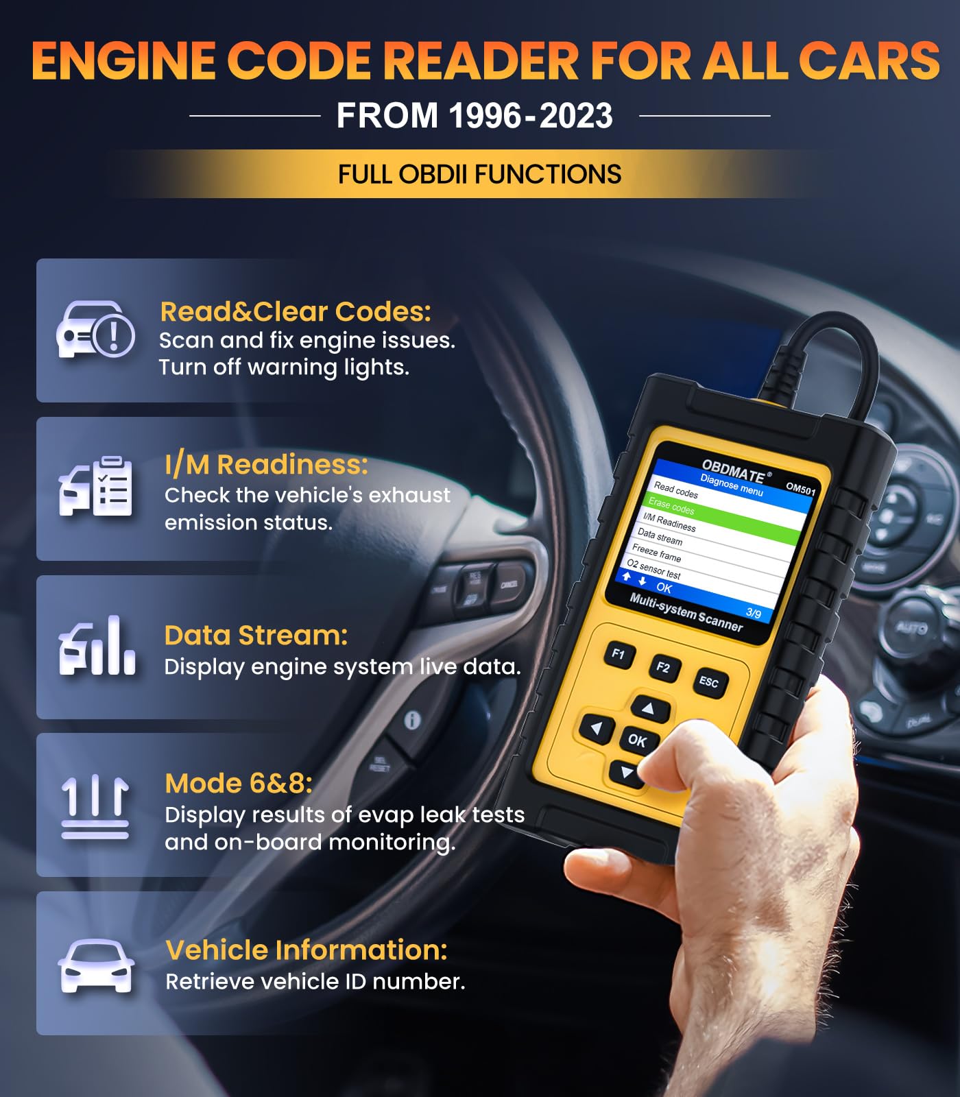 OBDMATE OM501 live data graph helping visualize sensor trends for faster troubleshooting