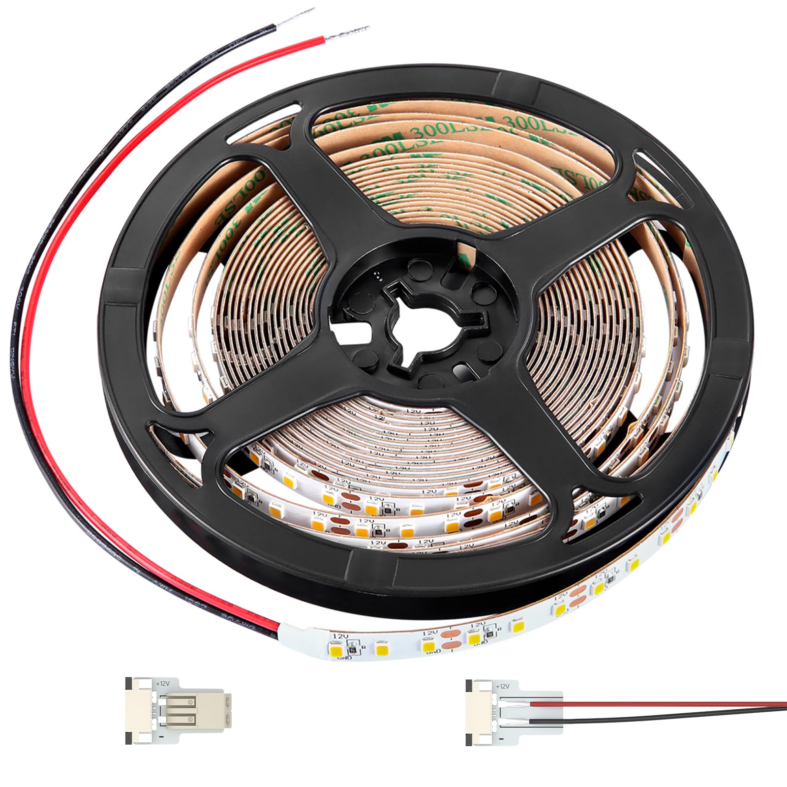 Obeaming front view of full 16.4ft LED strip highlighting length and packaging benefit