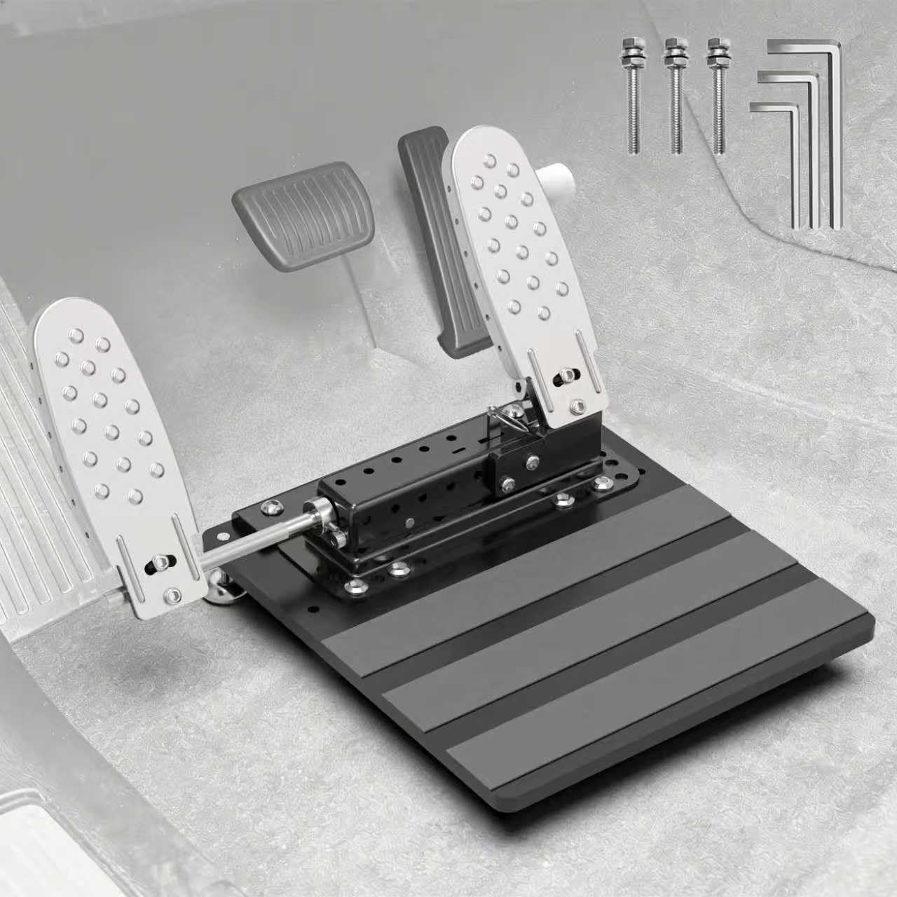 OceanicEcho front view of left-foot accelerator showing pedal and base for easy setup