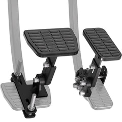 OceanicEcho front view of extenders mounted on pedals showing improved reach