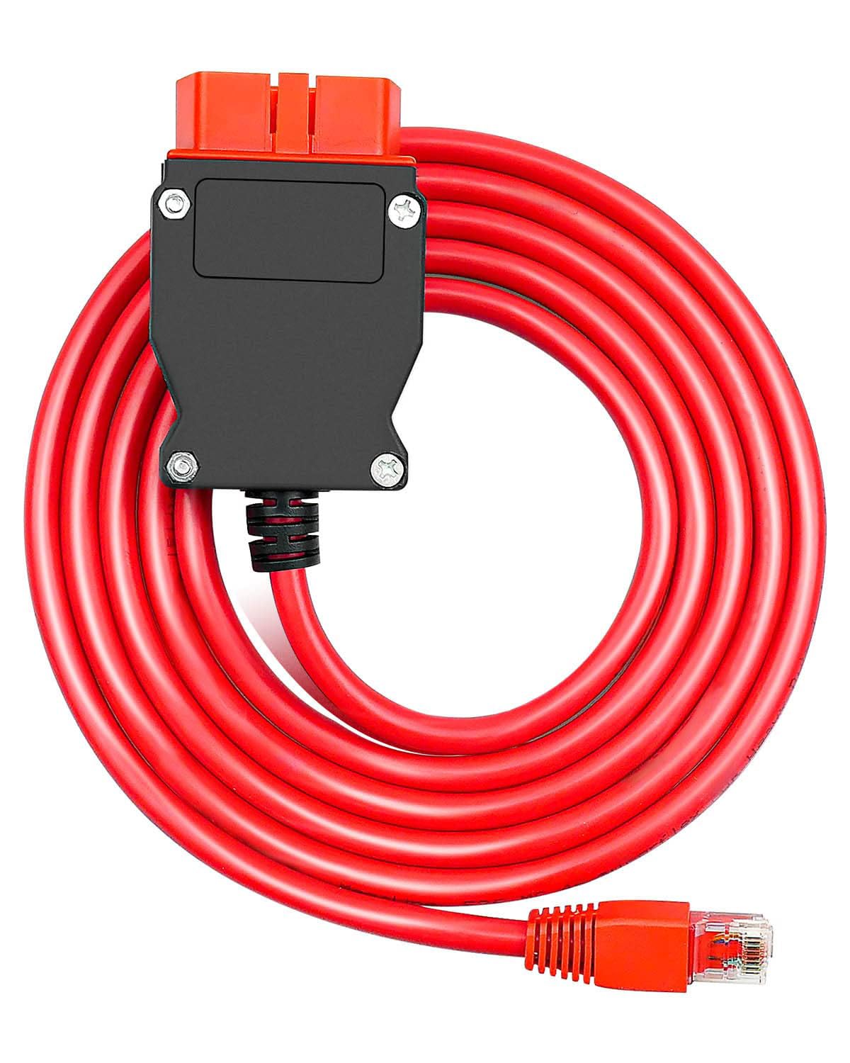 OCHIKI front connector showing OBD to Ethernet interface and secure fit