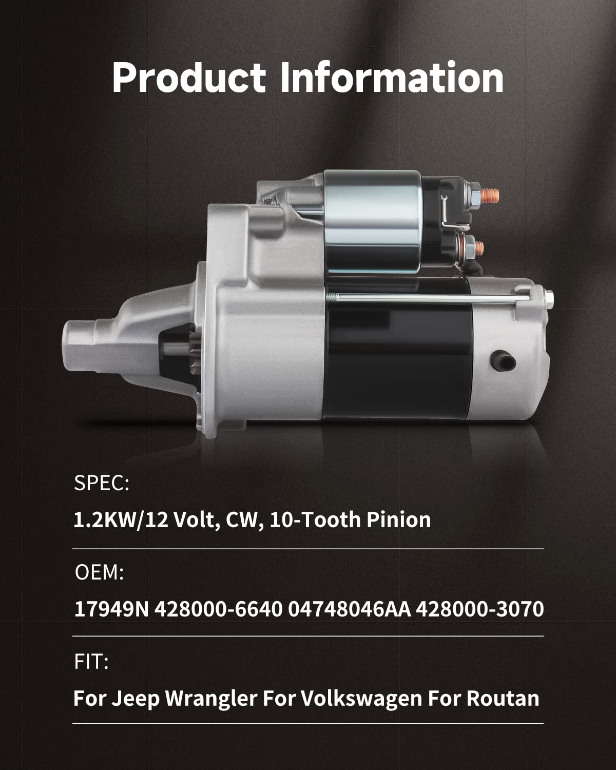 OCPTY starter gear close-up highlighting precise teeth for smooth engagement
