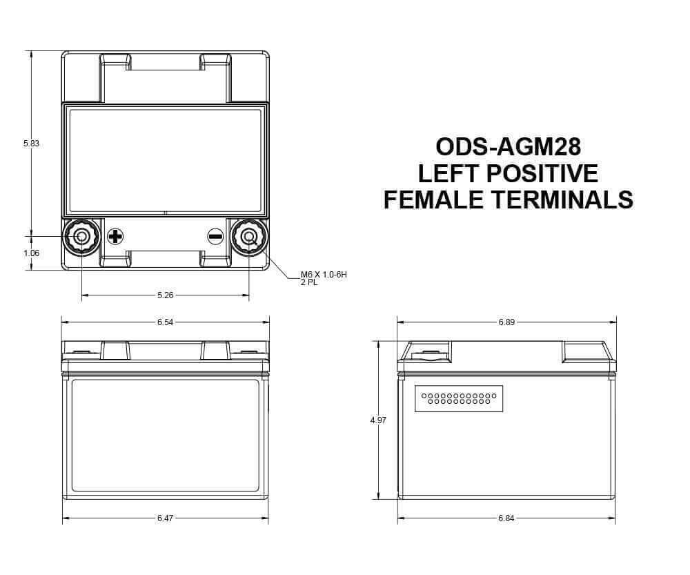 Odyssey AGM28L installed in vehicle demonstrating durable power and vibration resistance