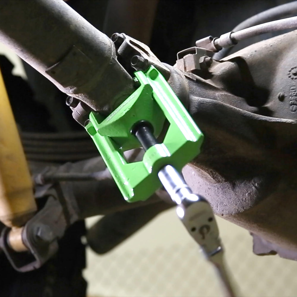 OEMTOOLS 24539 extracting a rusty U-joint showing effective removal and parts preservation