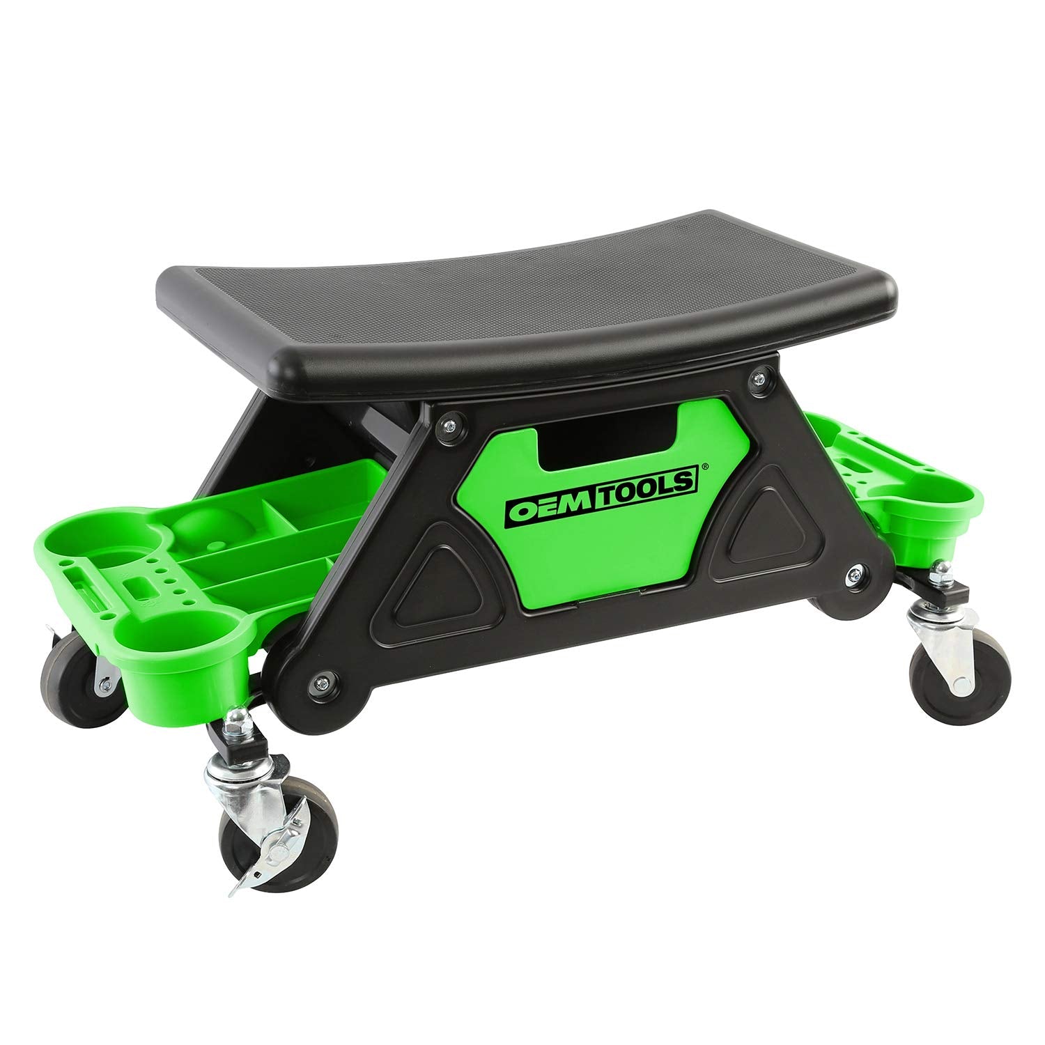 OEMTOOLS front view of rolling workbench showing stable base and storage benefits