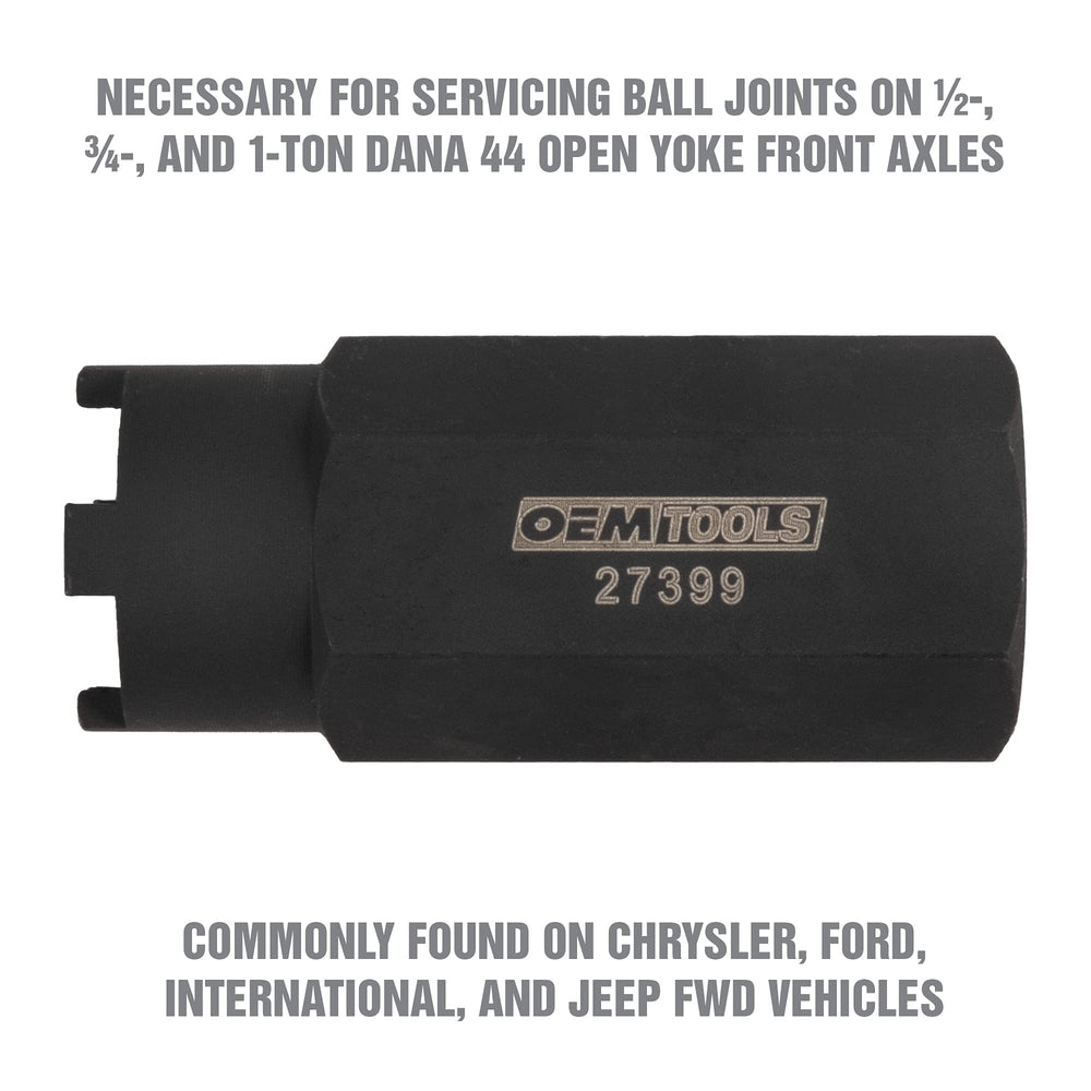 OEMTOOLS 27399 installed on Dana 44 axle sleeve during service to simplify removal