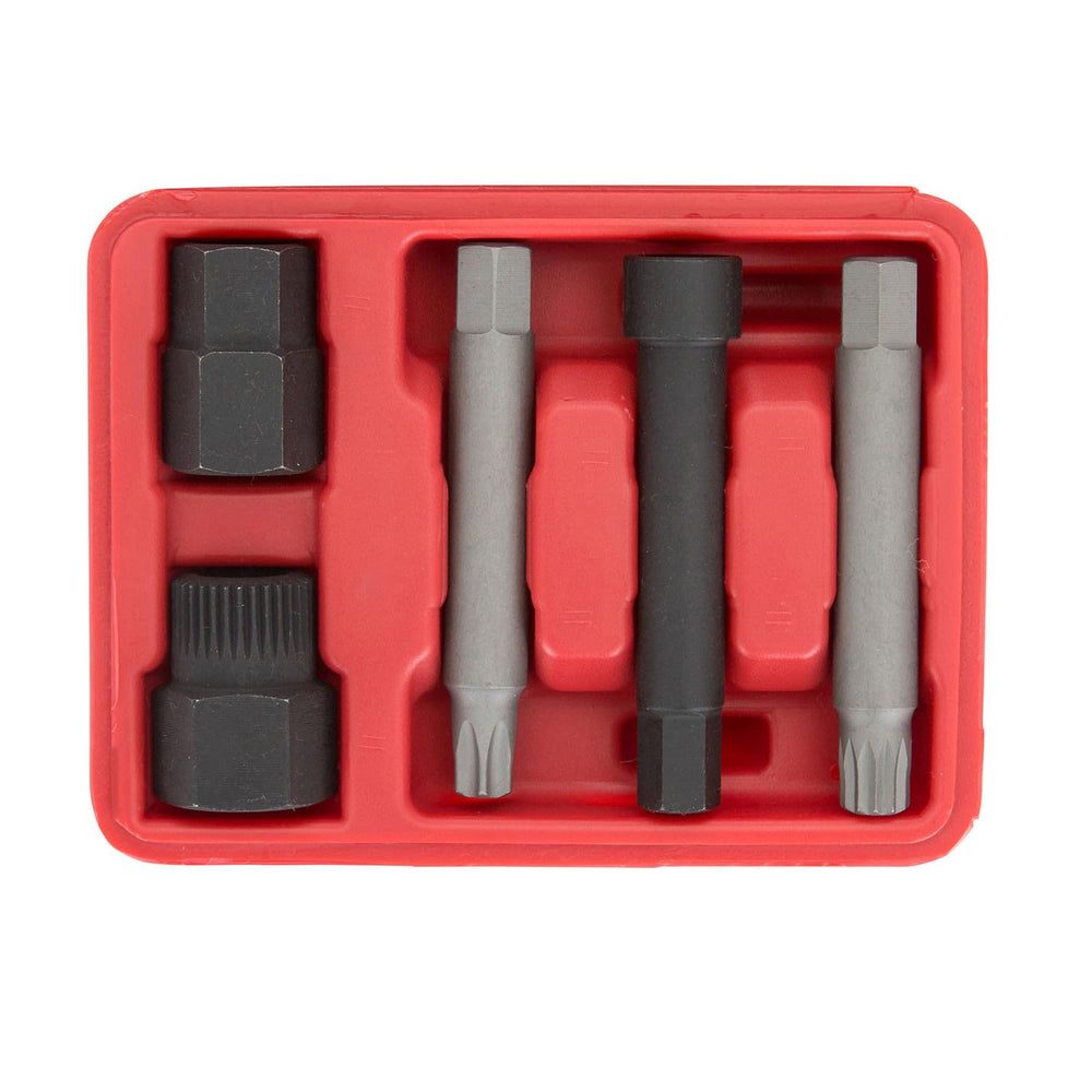 OEMTOOLS pulley sockets closeup showing hardened teeth for secure engagement