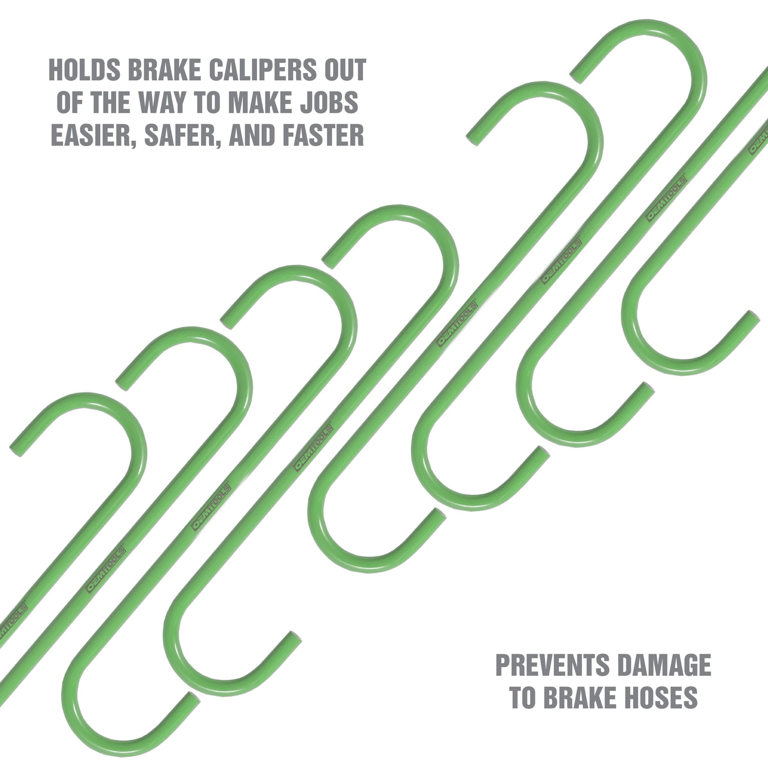 OEMTOOLS hanger supporting caliper under vehicle keeping brake hose strain-free and organized