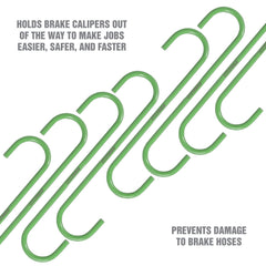 OEMTOOLS hanger supporting caliper under vehicle keeping brake hose strain-free and organized