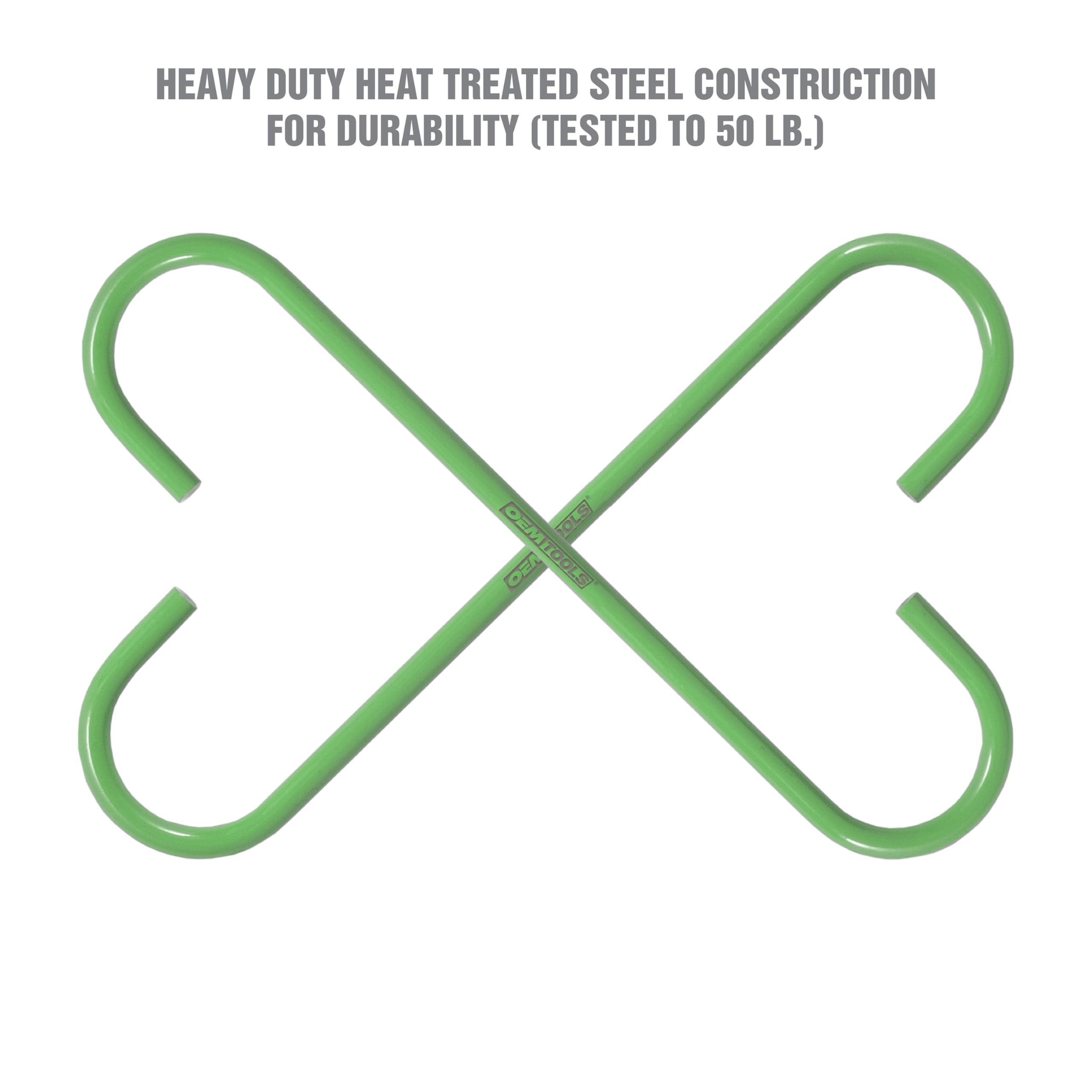 OEMTOOLS powder-coated green finish texture resisting grime and improving tool visibility