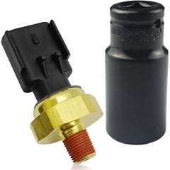 OEMUTA front view of oil pressure sensor and socket, shows durable construction and fit