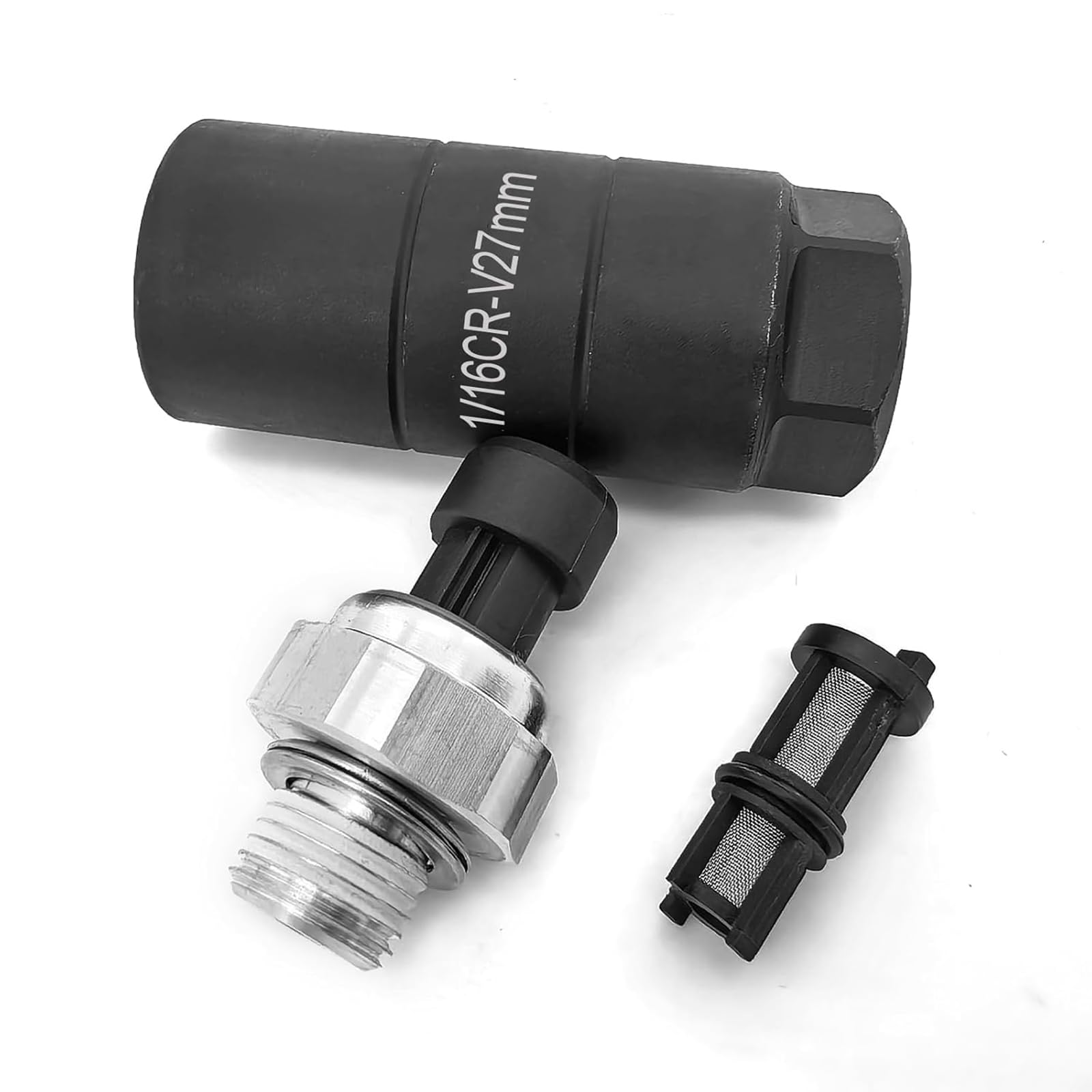 OEMUTA sensor installed under hood on Chevy engine improving accurate pressure readings