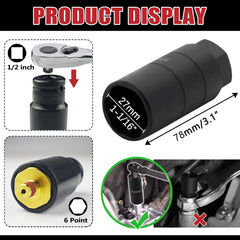 OEMUTA socket fitted on sensor hex for safer removal and faster installation