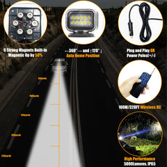 OEOVON mounted on truck roof demonstrating quick-mount and improved night visibility
