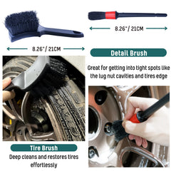 oesee detailing brush in lug nut cavity for precise cleaning