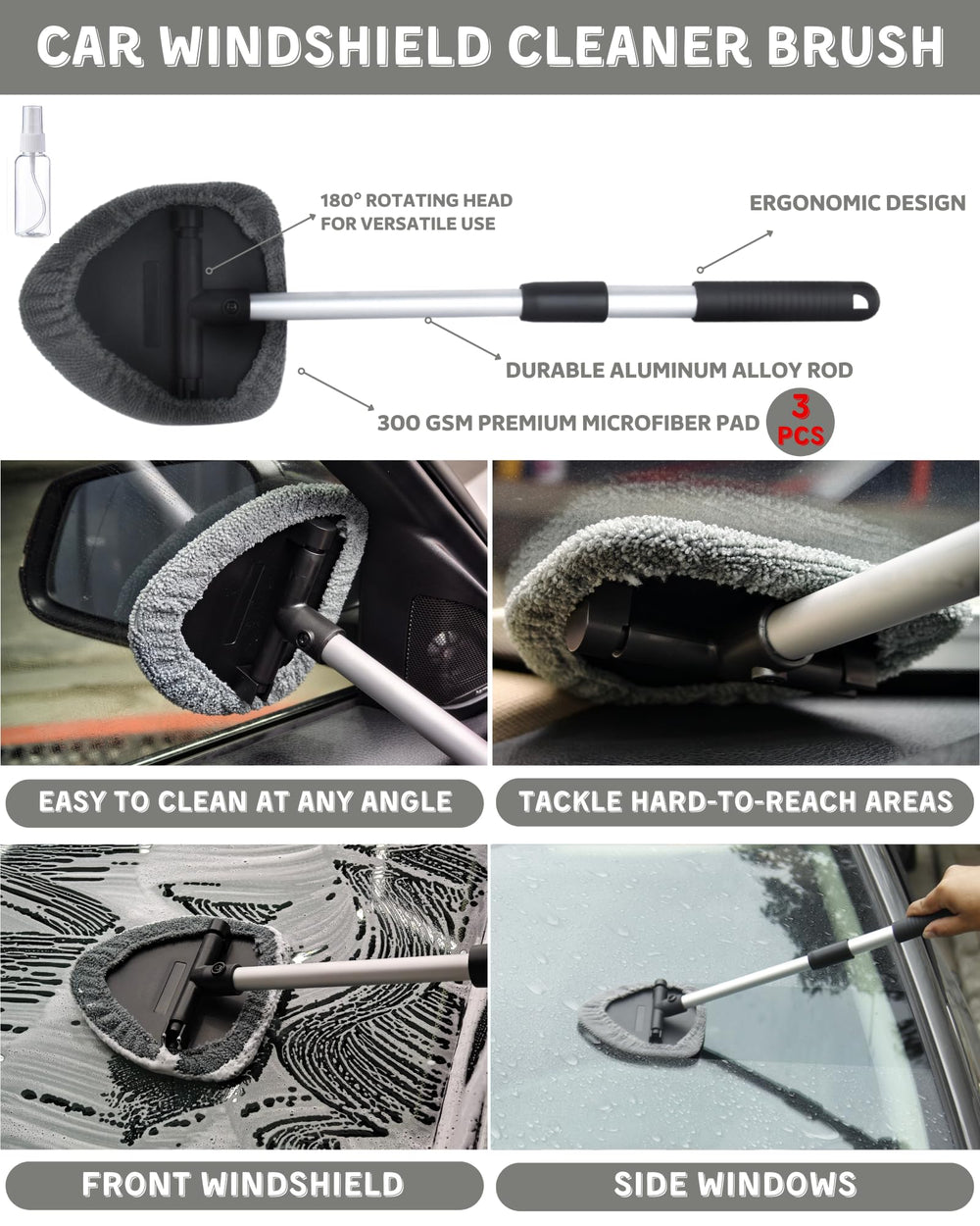 oesee detailing brushes set arrayed by size for safe dust removal in crevices and seams
