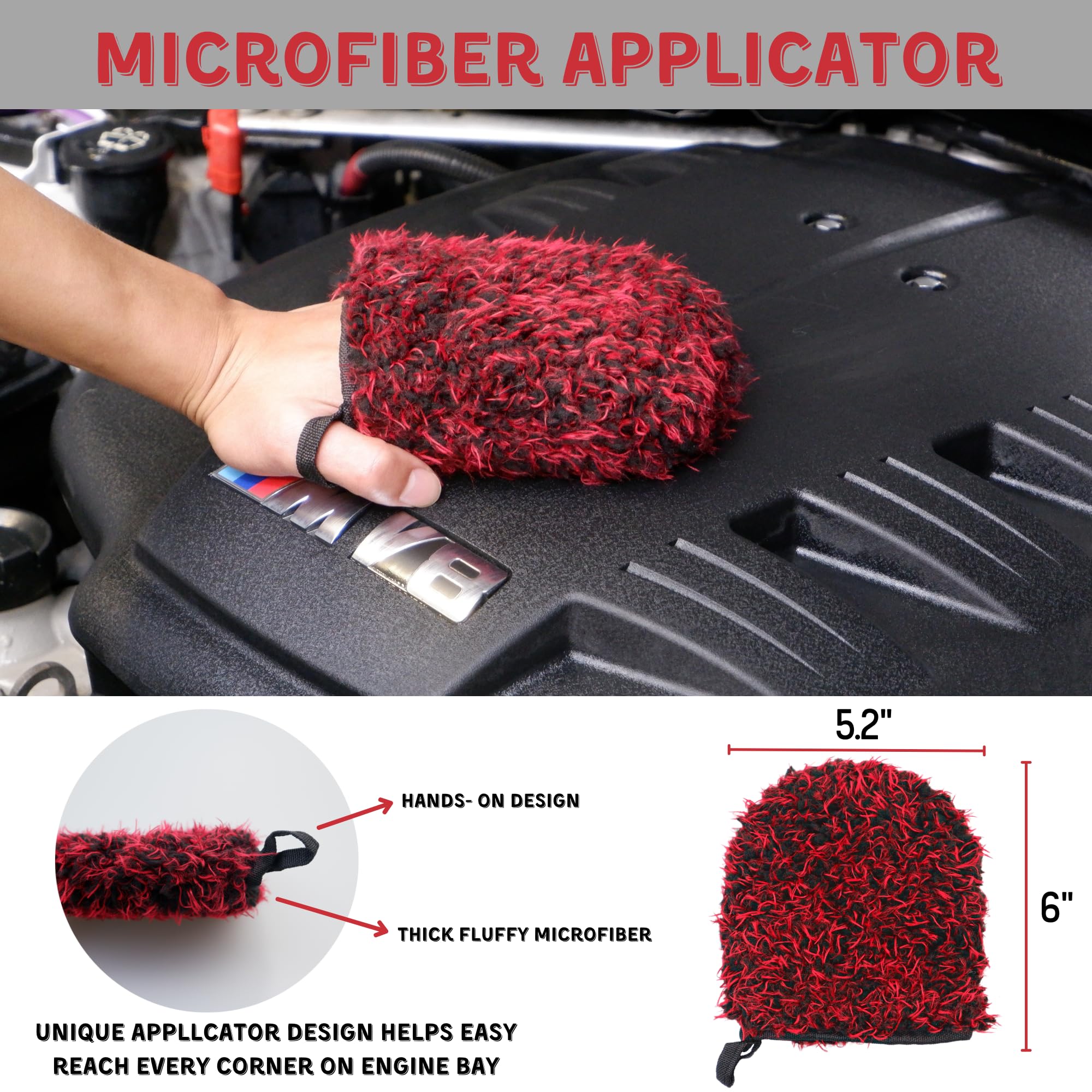 oesee finger microfiber applicator shown on hand for precise application