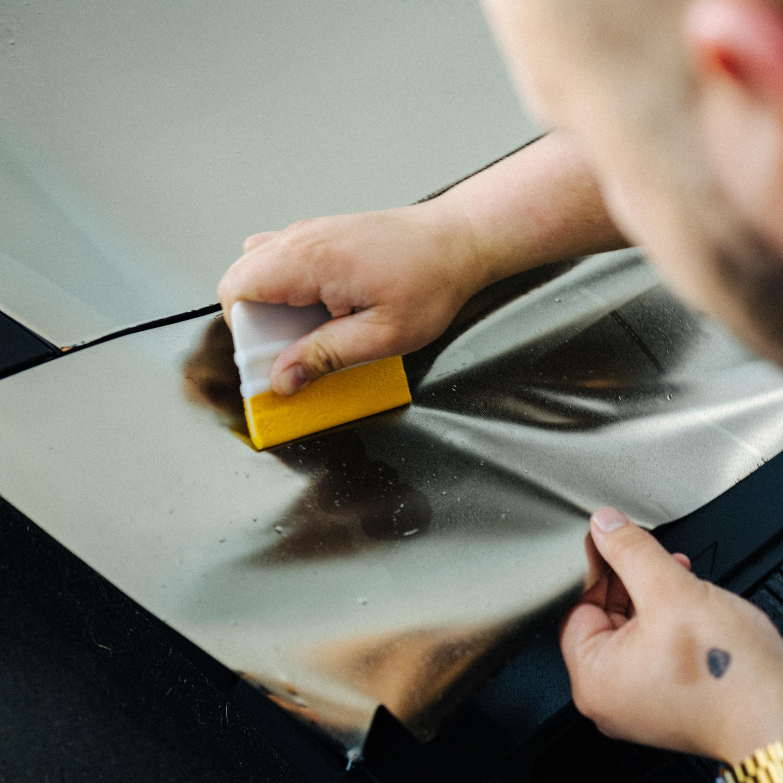 Off-Wrap soft-edge closeup highlighting non-abrasive texture for delicate films