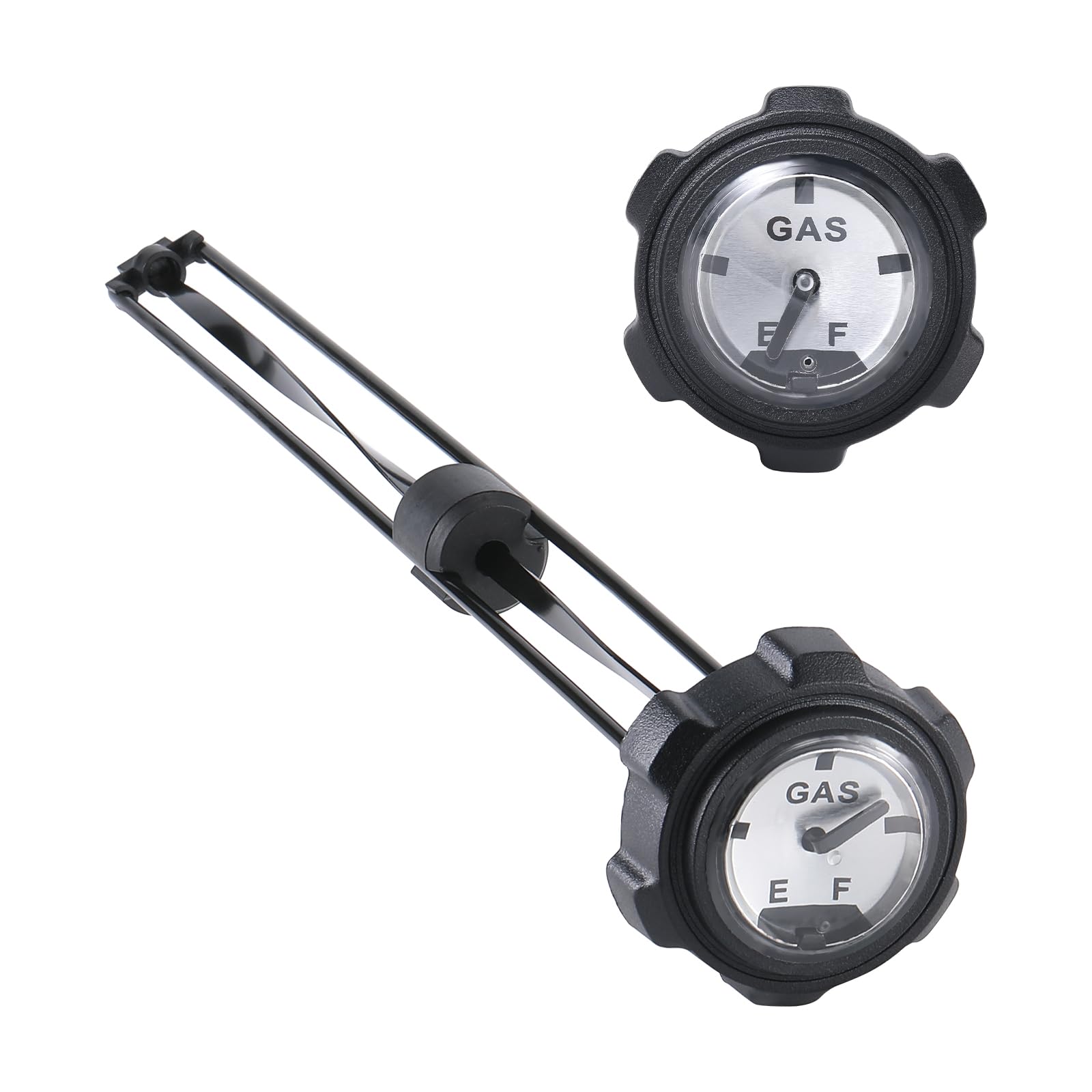OFIG fuel gauge gas cap front view showing gauge and secure fit benefit