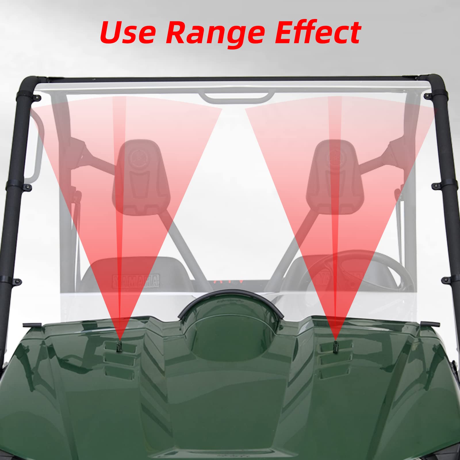 OFIG lifestyle image in off-road setting, keeps windshield clear during rides
