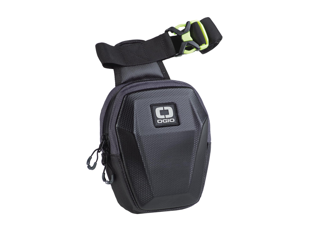 OGIO molded leg bag front view shows structured water-resistant protection