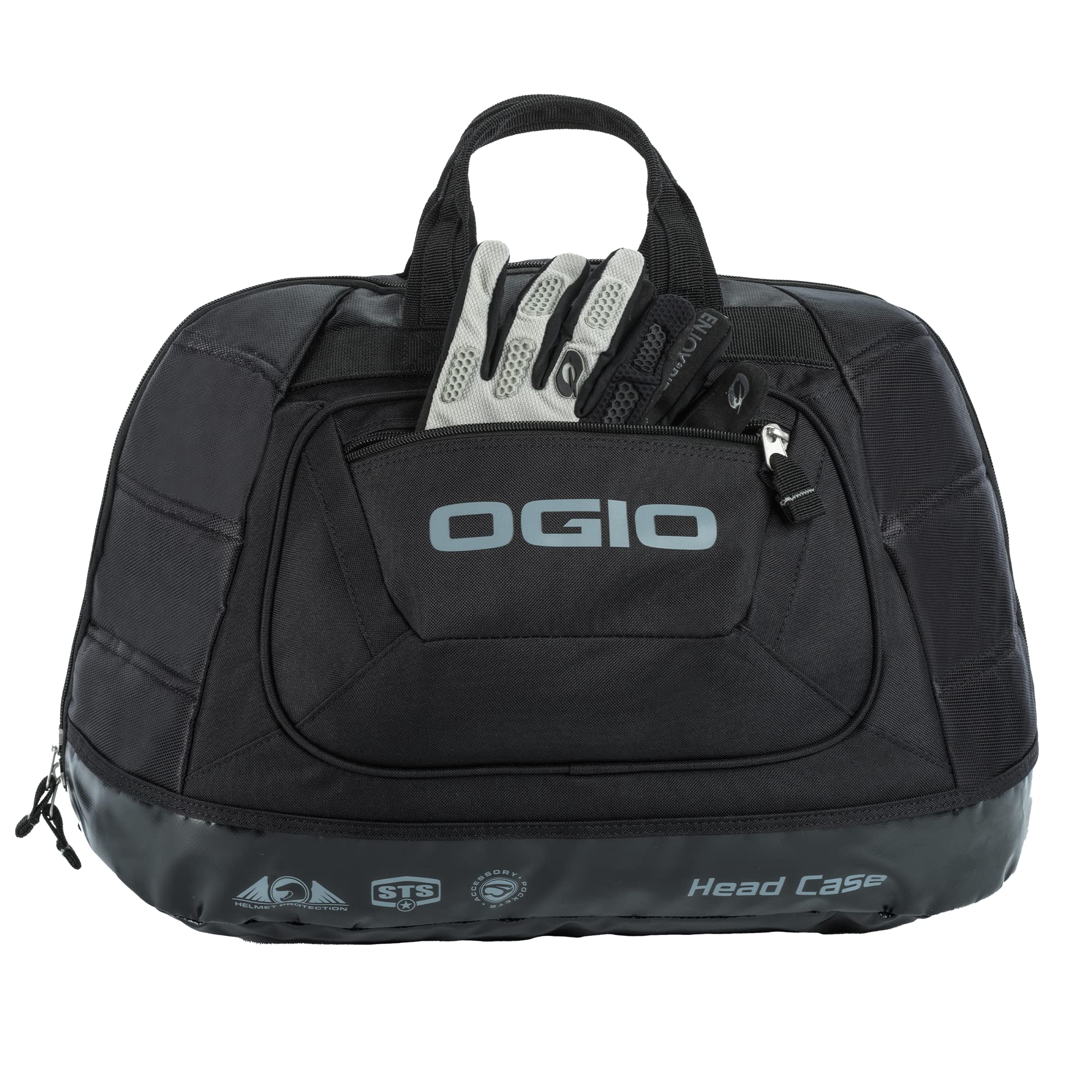 OGIO close-up of integrated foam and fleece interior, cushions against impacts