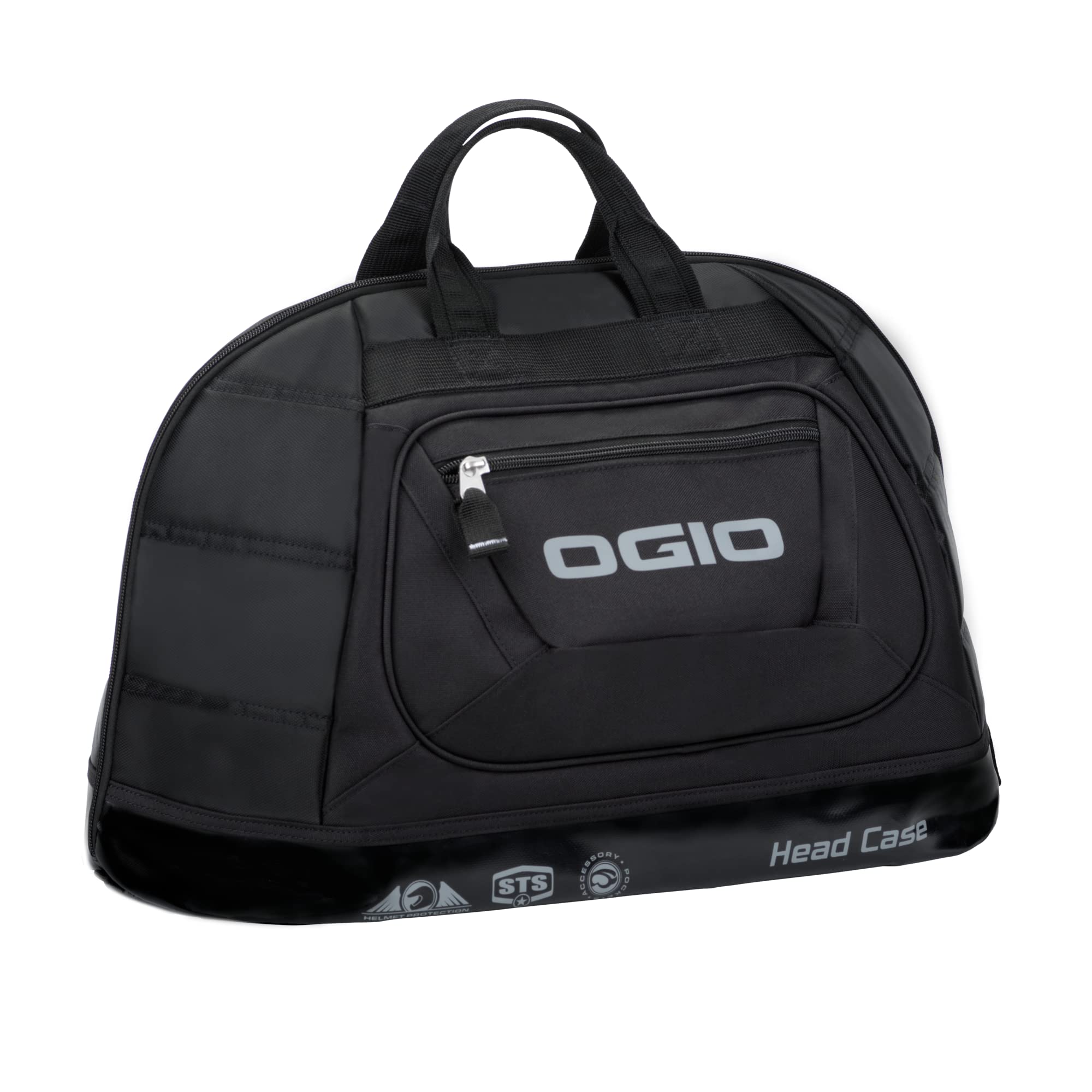 OGIO open helmet bag showing spacious fleece-lined interior, keeps helmet scratch-free
