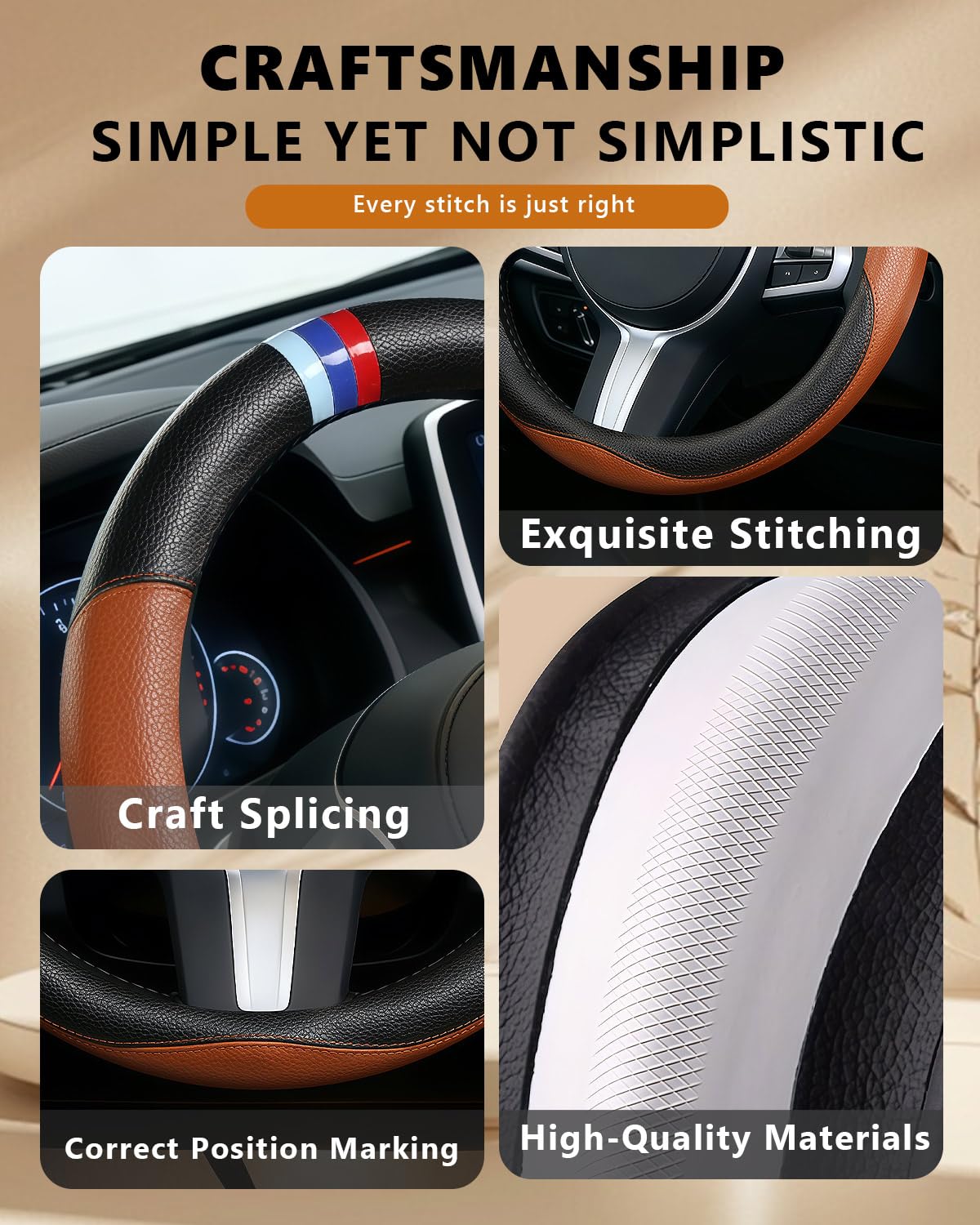 OHHMNKK detailed stitching and edge finish for long-lasting durability
