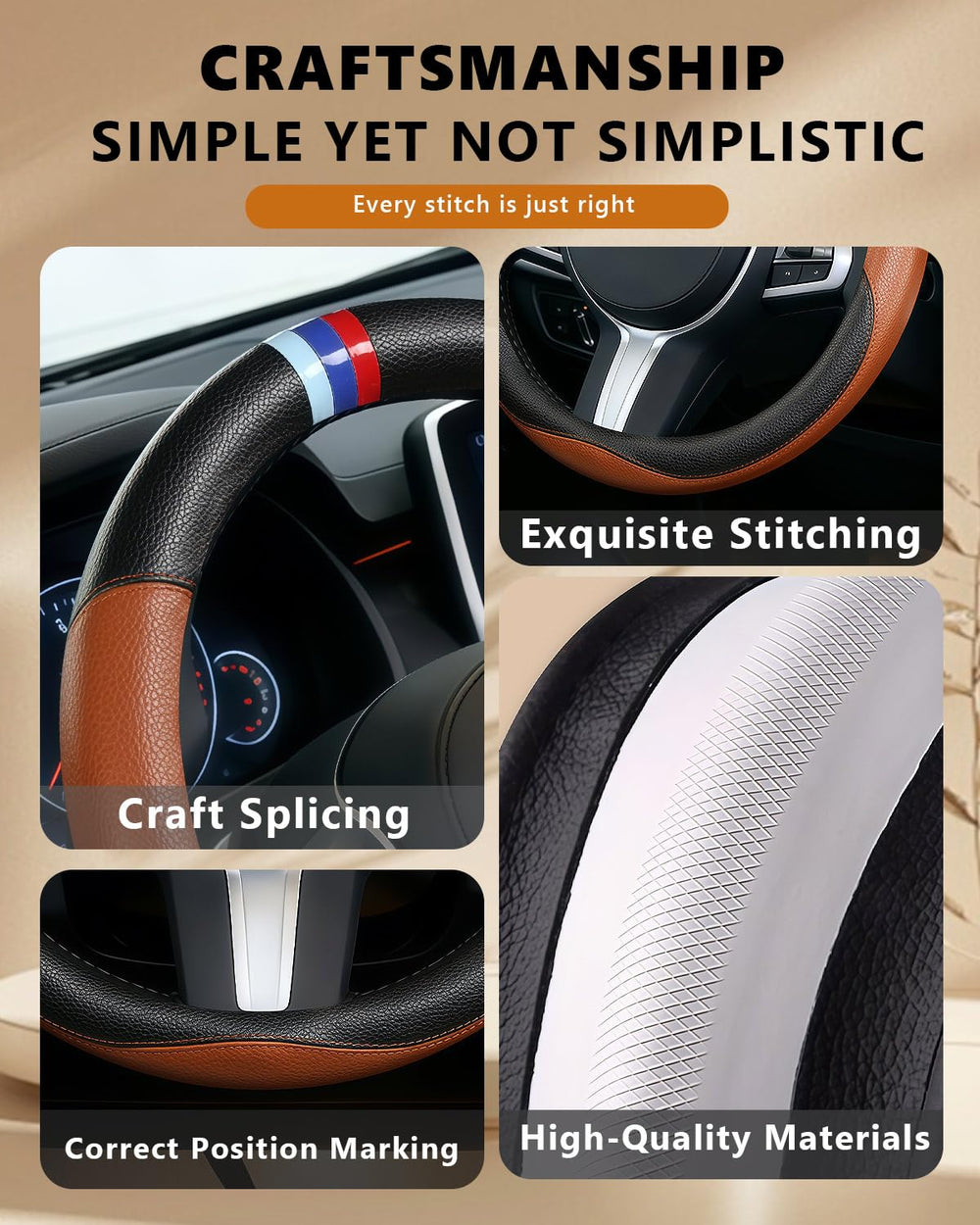 OHHMNKK detailed stitching and edge finish for long-lasting durability
