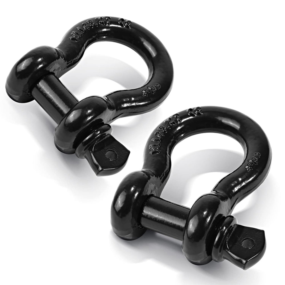 Ohuhu front view of two shackles showing durable construction and easy mounting benefit