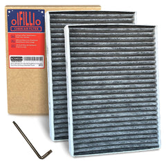 OIFILLIO front packaging for BMW cabin filter showing model fit and benefits