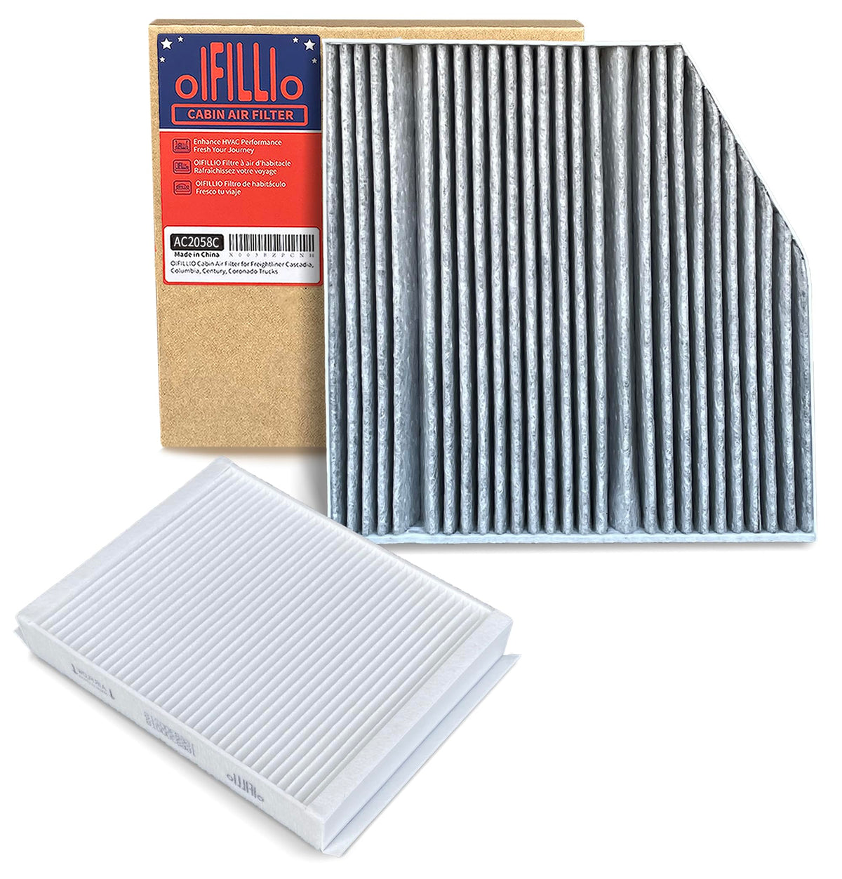 OIFILLIO front packaging showing filter kit and fitment benefits