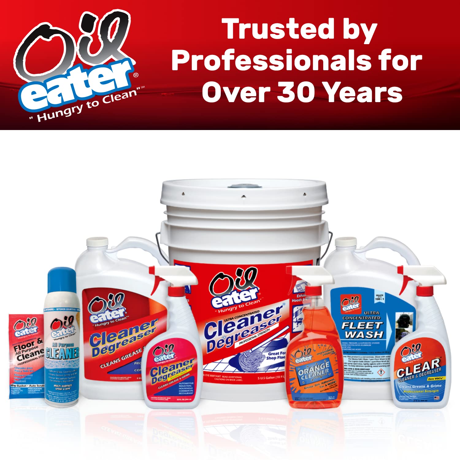 Oil Eater used in a garage scene illustrating professional-grade degreasing results