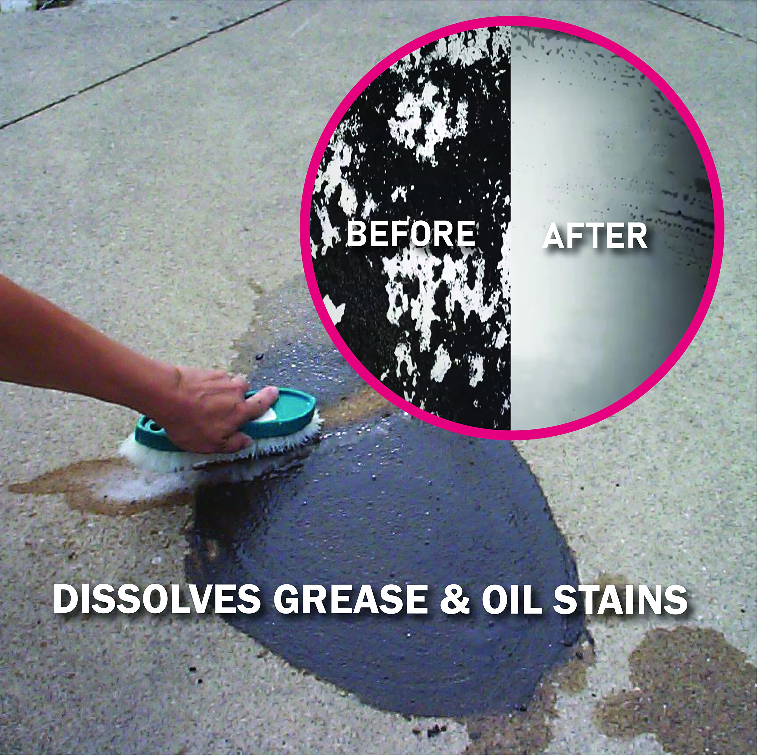 Oil Eater cleaning automotive wheel in use restoring shine and removing grime